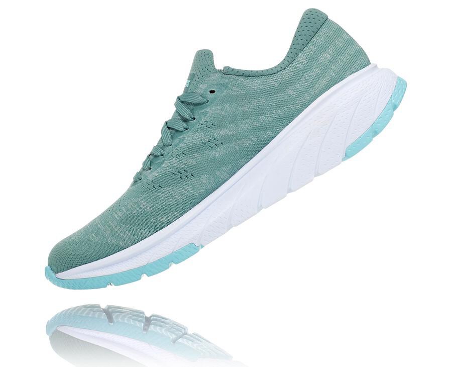 Hoka One One Loopschoenen Dames - Cavu 3 - Blauw/Wit - PQ2481956